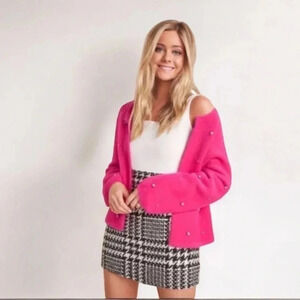 Embellished Fuchsia Cardigan